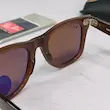 ⭐ ریبن ویفرر 2140 سایز 50 عدسی شیشه پلاریزه آنتی رفلکس RAYBAN WAYFARER رنگ قهوه ای (فول پک)