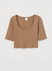بولیز کراپ آستین کوتاه زنانه اچ اند ام کد H&M No. 0951062002/003