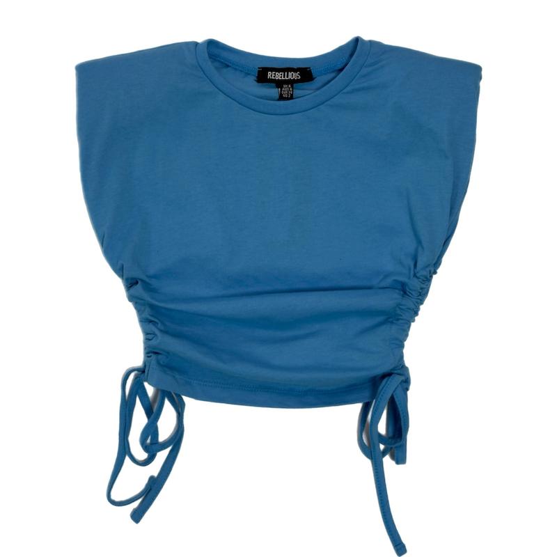 کراپ تیشرت با پد سرشانه زنانه برند ربلیوس Rebellious