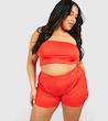 ست دکلته و شلوارک نخی زنانه برند boohoo انگلیس