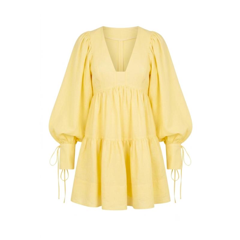 پیراهن عروسکی لیمو زنانه بوهو boohoo انگلستان سایز 38