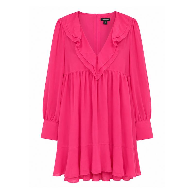 پیراهن حریر سرخابی زنانه بوهو boohoo انگلستان سایز 38