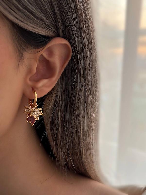 گوشواره برگ پاییزی