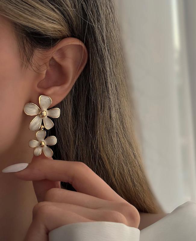 گوشواره گل میناکاری