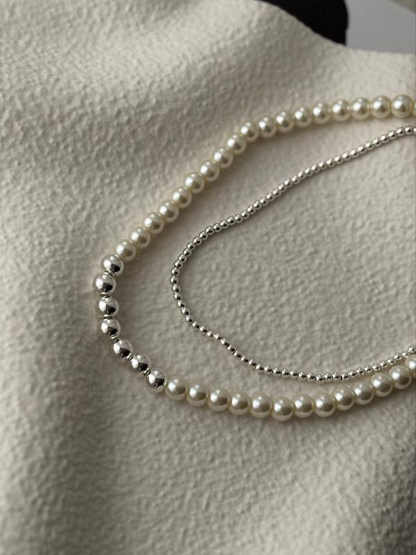 گردنبند دولاین مروارید گوی