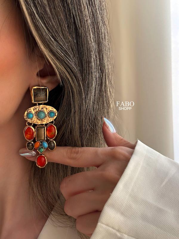 گوشواره سنگی طرح زارا