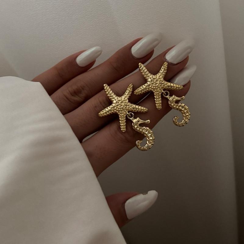 گوشواره ستاره دریایی آویز اسب آبی