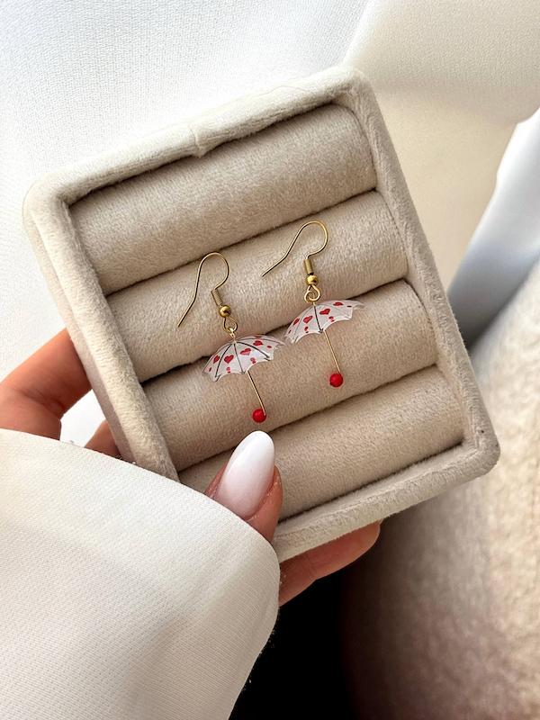 گوشواره چتر قلبی