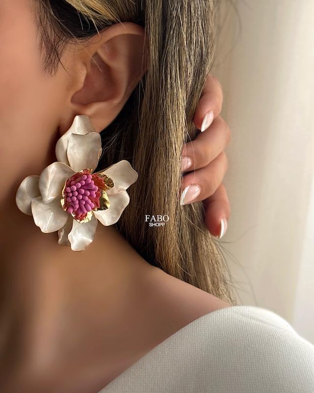 گوشواره گل میناکاری