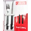 محتویات ست چاقو و چنگال میوه خوری ۱۲ پارچه اورلن ORLEN رنگ مشکی