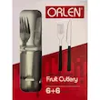 ست چاقو و چنگال میوه خوری ۱۲ پارچه اورلن ORLEN رنگ طوسی