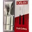 محتویات ست چاقو و چنگال میوه خوری ۱۲ پارچه اورلن ORLEN رنگ سفید