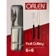 ست چاقو و چنگال میوه خوری ۱۲ پارچه اورلن ORLEN رنگ سفید