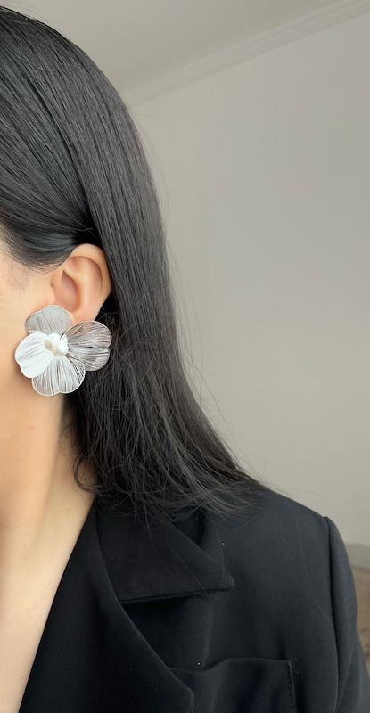 گوشواره گل و مروارید