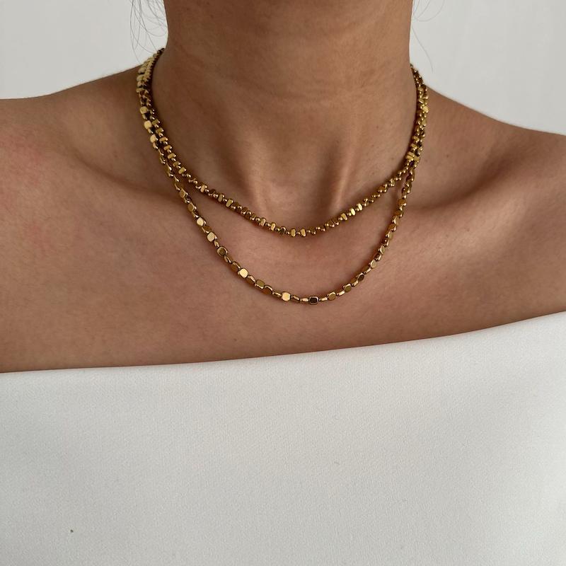 گردنبند مهره دار طلایی