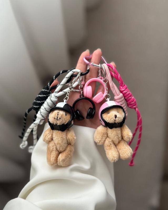 چارم بگ تدی هدفون دار 