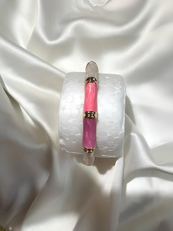 دستبند فشن استخوانی صورتی