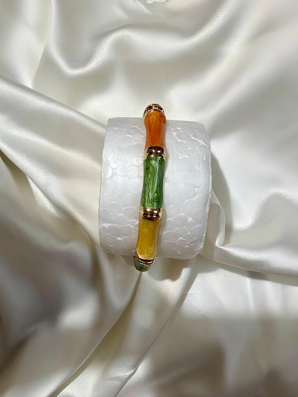 دستبند فشن مدل استخوانی نارنجی