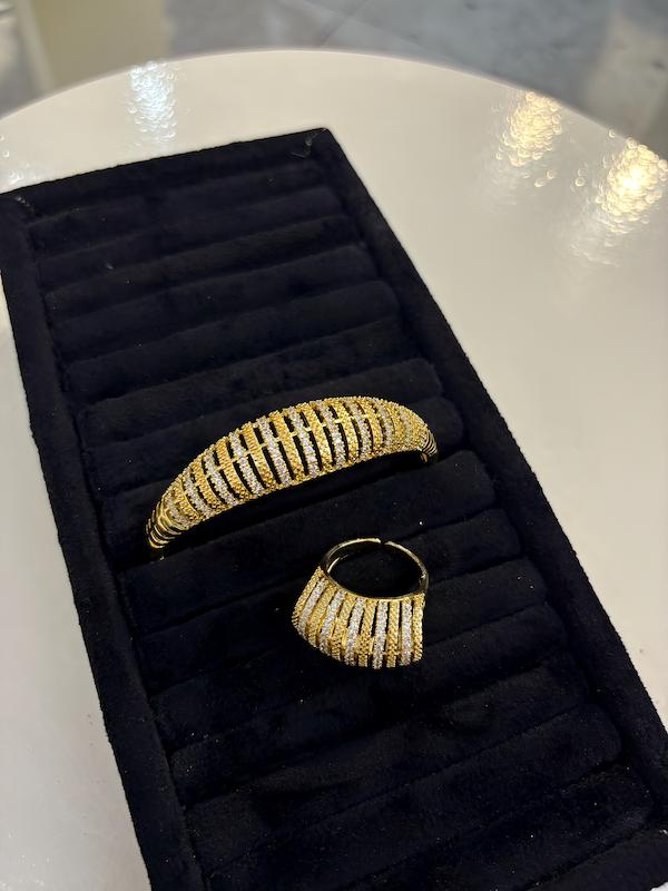 نیم ست جواهری زرین