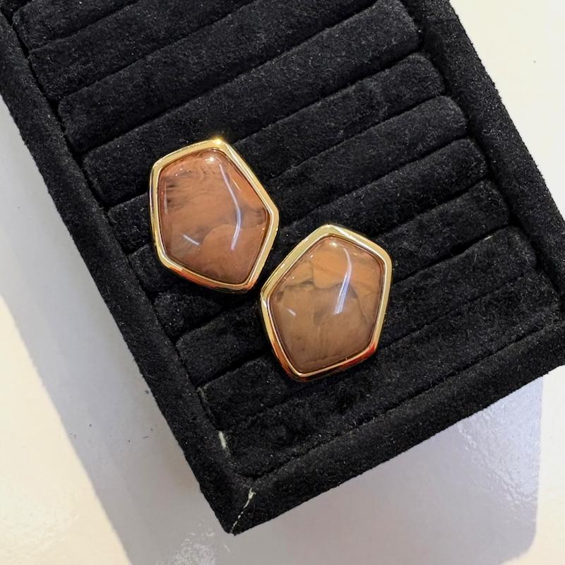 گوشواره پنج ضلعی میناکاری