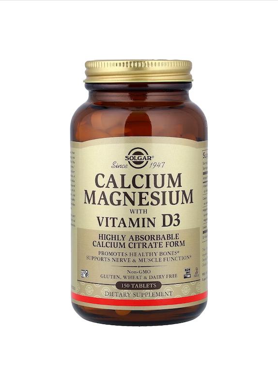 قرص کلسیم، منیزیم و ویتامین D3 سولگار150عددی--Solgar Calcium Magnesium with Vitamin D3 Tablets
