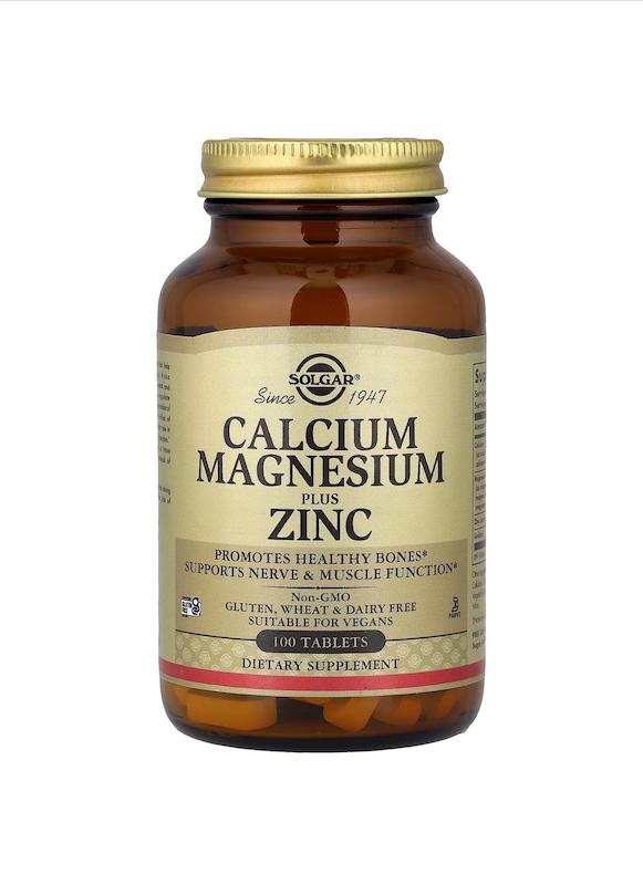 قرص کلسیم منیزیم زینک سولگار100عددی-- calcium.magnesium.zinc Solgar 