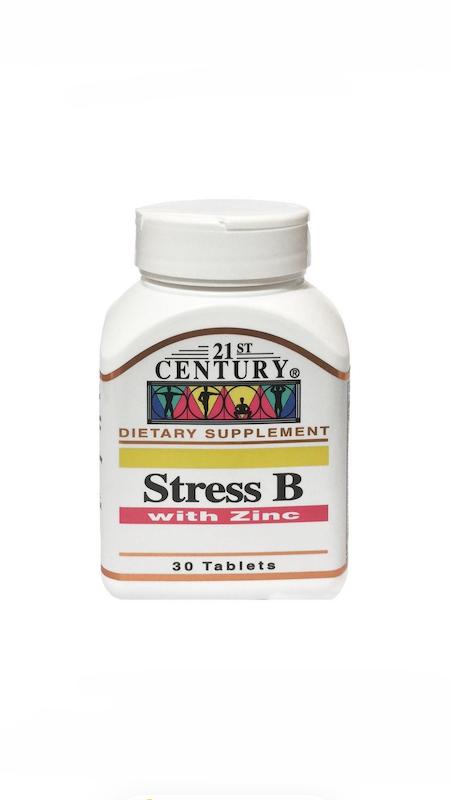 قرص استرس بی همراه با زینک30عددی-- 21st Century  21st Century Stress B with Zinc Tablets   