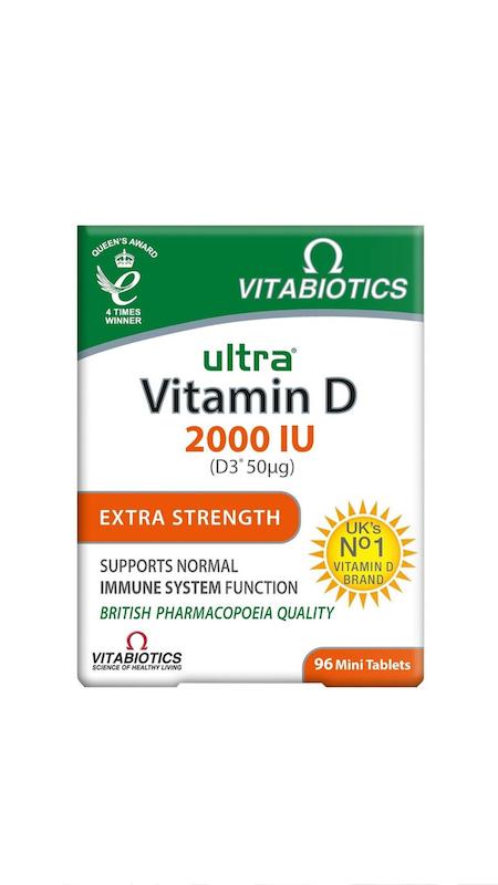 قرص اولترا ویتامین D 2000 واحد ویتابیوتیکس96عددی--Vitabiotics Ultra Vitamin D3 2000 IU