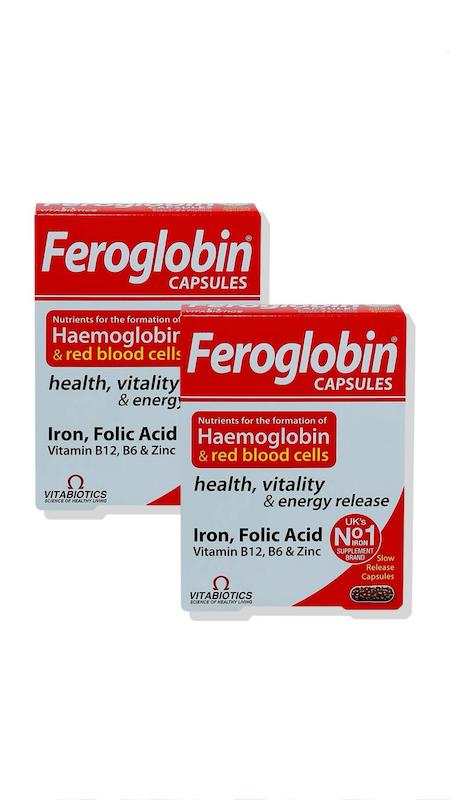کپسول فروگلوبین آهن وB12 و B6 و زینک 30عددی ویتابایوتک --Feroglobin B12 Capsules for Iron