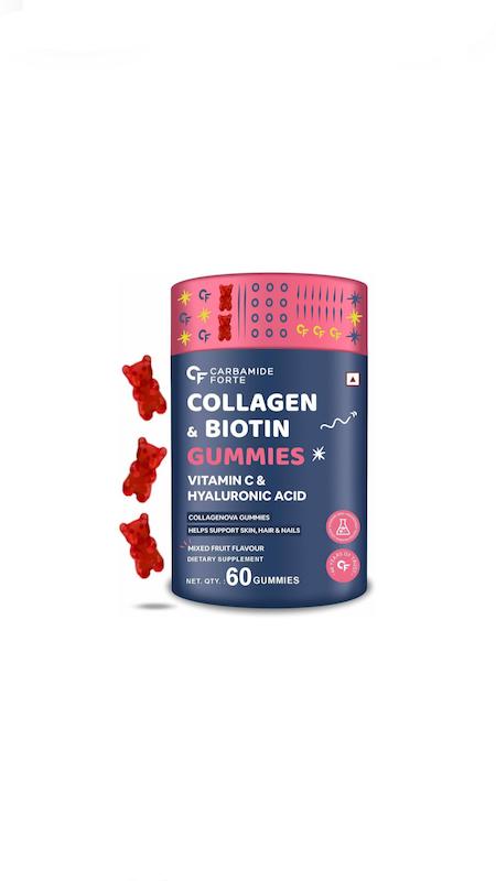 پاستیل کلاژن و بیوتین کارباماید 60عددی--collagen gummies Carbamaide