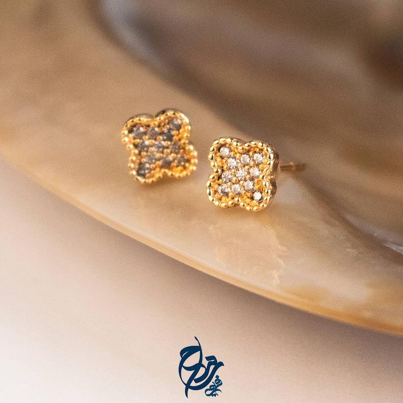 گوشواره ونکلیف با سنگ های zircon