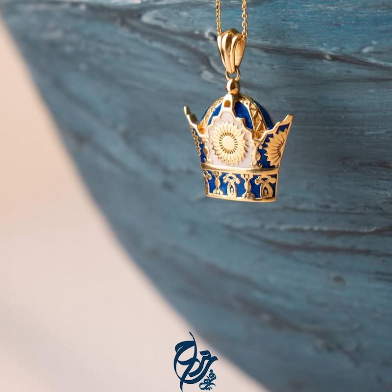 آویز تاج شاه میناکاری
