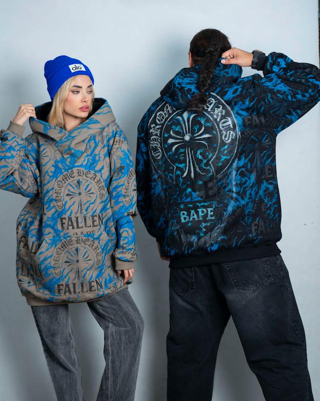 هودی سوپر لش و لانگ اساسینی طرح کروم هارت