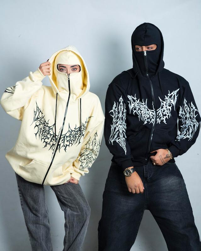 سوییشرت نینجا لش باکسی 2 کلاه طرح خفاش شب