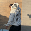 سوییشرت نینجا لش باکسی 2 کلاه طرح اسکلت