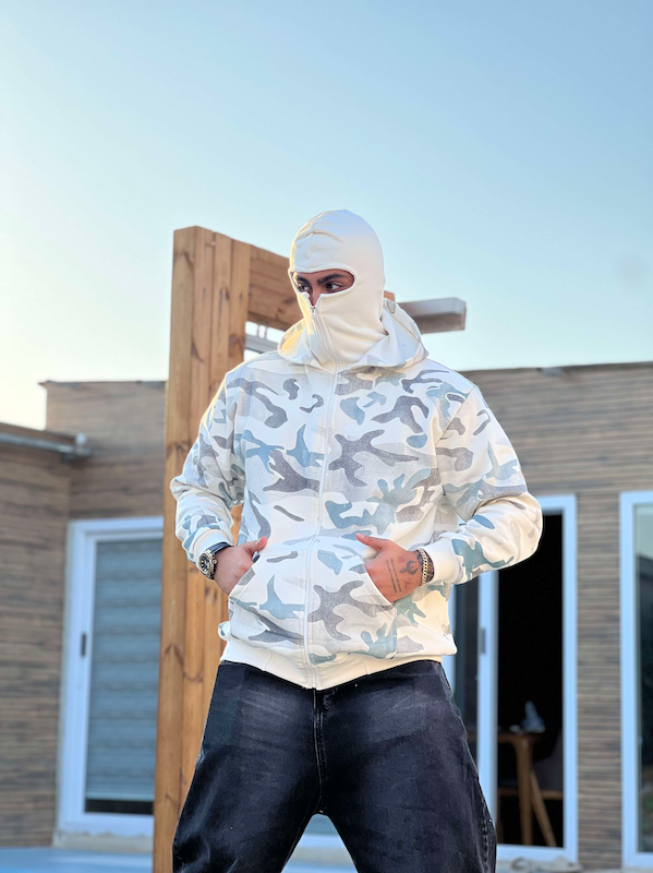 سوییشرت نینجا لش باکسی 2 کلاه طرح چیریک