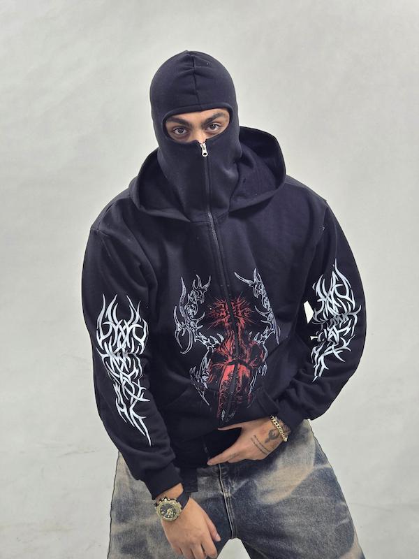 سوییشرت نینجا لش باکسی 2 کلاه 