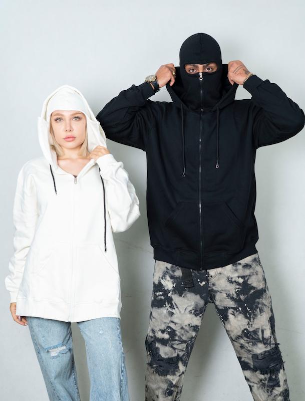 سوییشرت نینجا لش باکسی 2 کلاه ساده