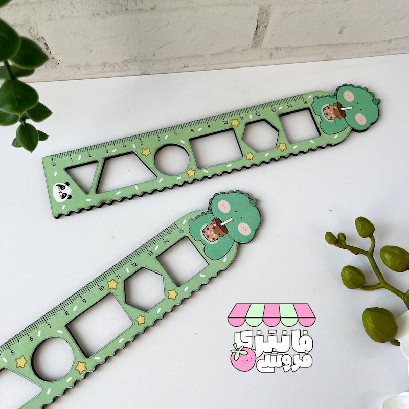 خط کش شابلون دار طرح دایناسور