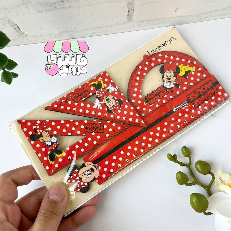 ست خط کش و گونیا طرح میکی موس