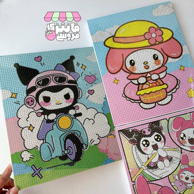 بوم نقاشی الماسی فول نگین ۳۰در ۲۴ کرومی ملودی 