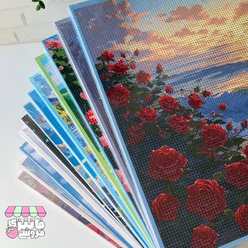 بوم نقاشی الماسی فول نگین ۳۰ در ۴۰ بزرگسال