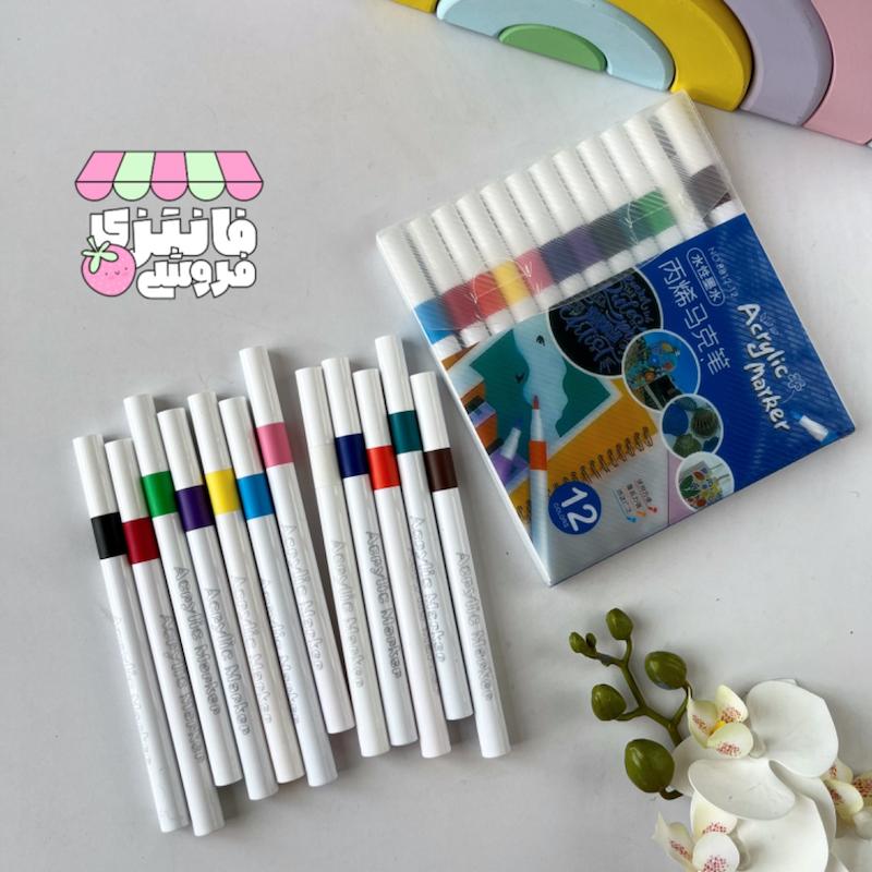 ماژیک اکرولیک ۱۲رنگ 
