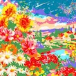 بوم نقاشی با اعداد ۳۰*۳۰ (۱۲ طرح)