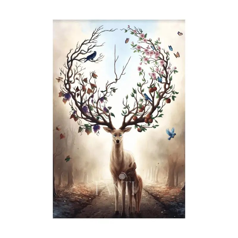 پازل مینیاتور طرح Deer Blossoms (۱۷۰ تکه)