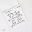 دفتر رنگ آمیزی جیبی طرح آشپزخانه