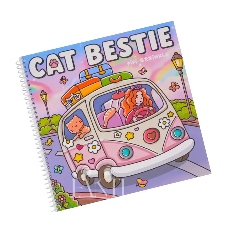 دفتر رنگ آمیزی طرح Cat Bestie