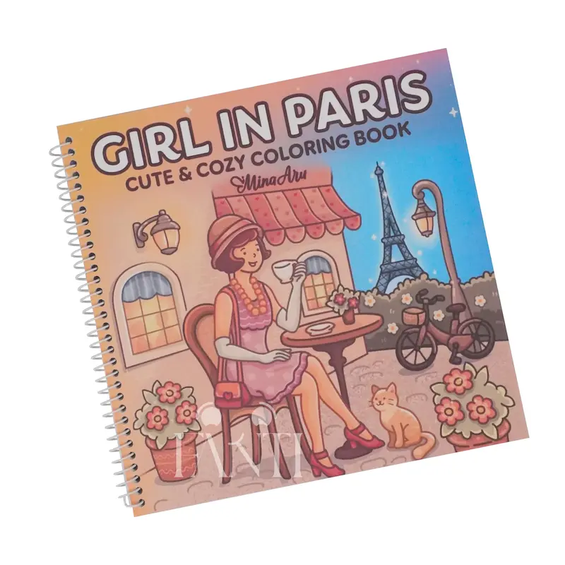 دفتر رنگ آمیزی طرح Girl In Paris