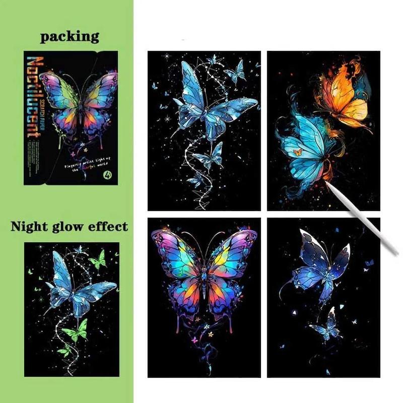 اسکرچ A4 شب تاب (4 عددی) کد 1