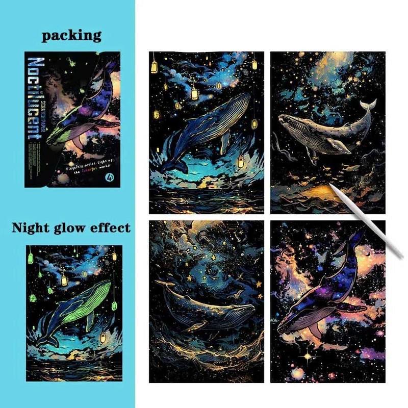 اسکرچ A4 شب تاب (4 عددی) کد 2